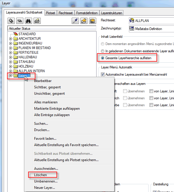 Nemetschek Allplan 2013 Datenimport Layer