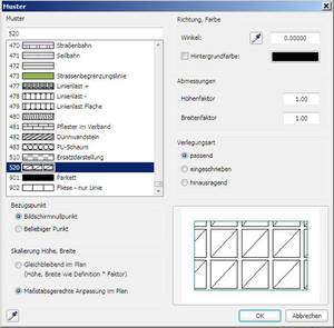 Muster erzeugen in Allplan 2012: Parameter ändern