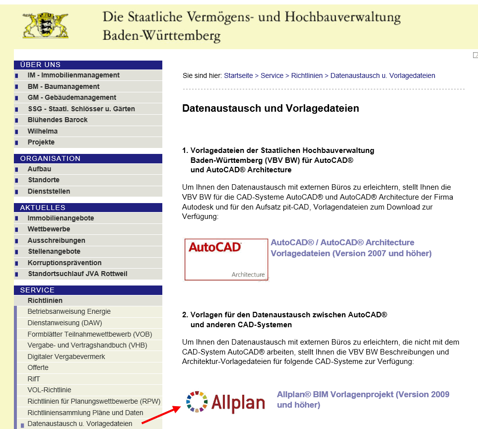 Allplan Layer Hochbauamt