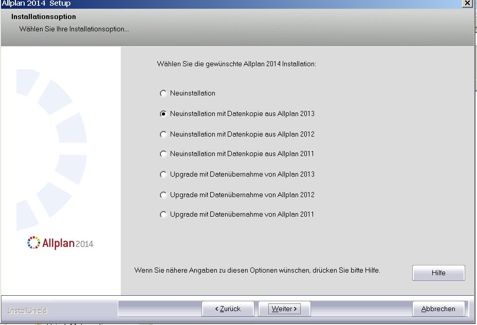 Allplan 2014 Workgroup Manager: Upgrade oder Neuinstallation Allplan