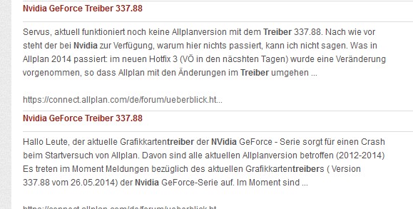 Nvidia Treiber alt