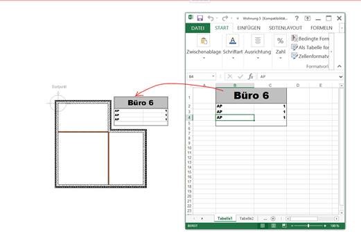 OLE Allplan Excel