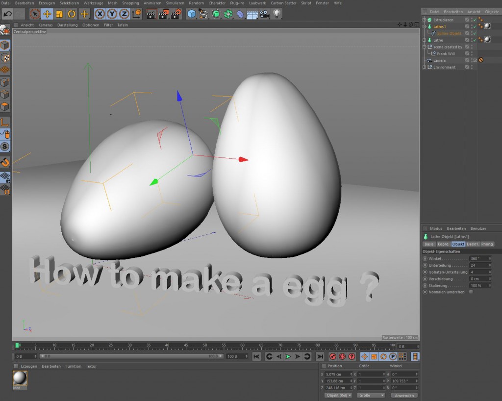 Cinema 4D  EGG SCENE