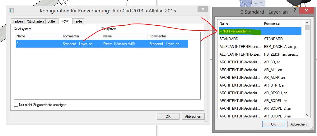 Layer nicht verwenden