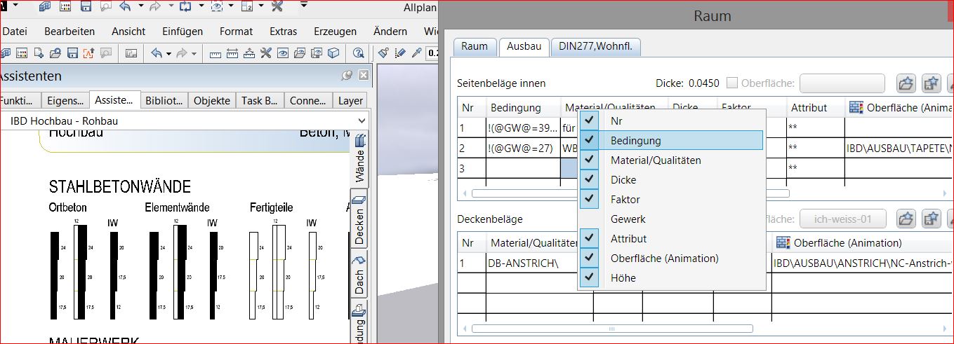 Ausbau Bedingungen